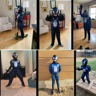 Kids Superhero Black Spider Venom Costume Ghost Costume
