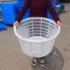 圆形周转箩加厚西瓜框果蔬收纳塑料箱运输水果匡大号双耳筐镂空筐