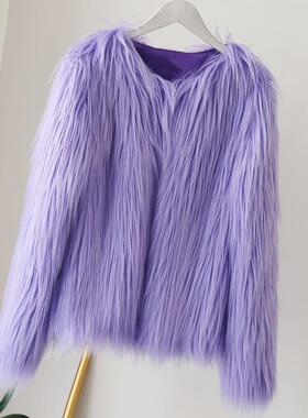 Women's Coat Haining Women's Warm Long Hair Short