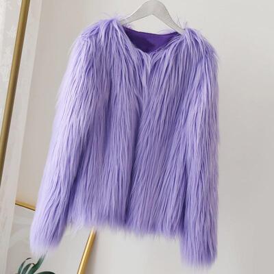 Women's Coat Haining Women's Warm Long Hair Short
