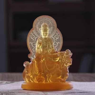 正品琉面璃四大菩萨普贤文殊供观音地藏佛像家中式祠堂奉桌摆件用