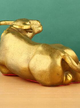 铜牛铜卧牛摆件水牛黄黄牛324生肖牛公居办室家装饰品摆件