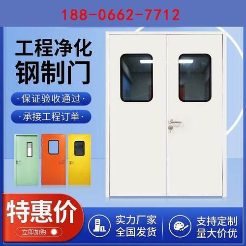 门无尘室车间钢质门子母防火门洁净门烤漆门净化门钢制门医院病房