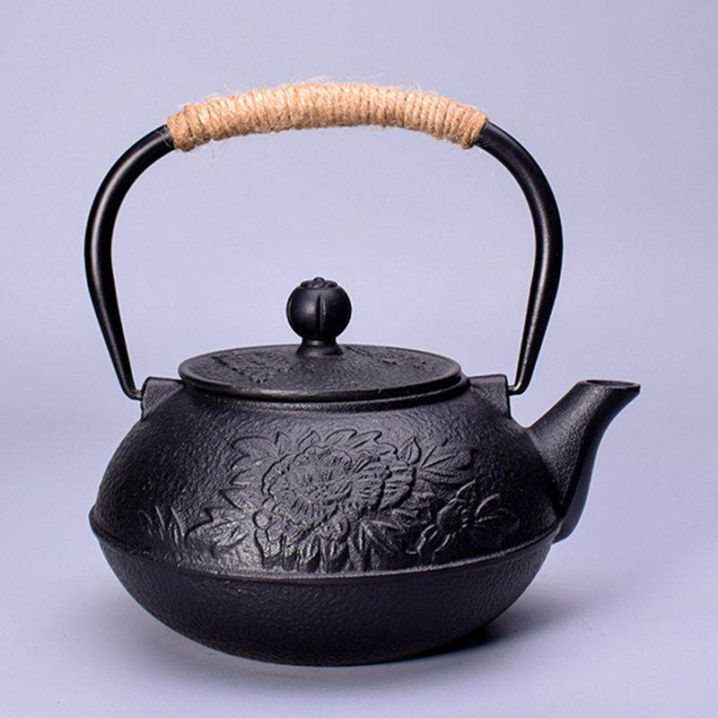 铁茶壶铸铁壶手工生铁壶覆古烧水壶家用新中式软装修摆件博古架壶