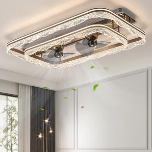 客厅风扇灯现代轻奢大厅吸顶主灯带风扇一体家用卧室房间全屋灯具