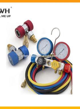 小型1升真空泵/R12R22R134R502空调加注冷媒表组