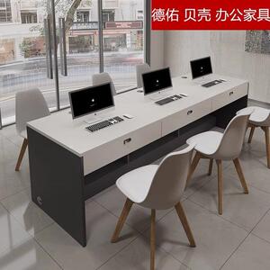 德佑员工桌工位桌房产中介办公桌电脑桌贝壳链家中环优居门店桌椅
