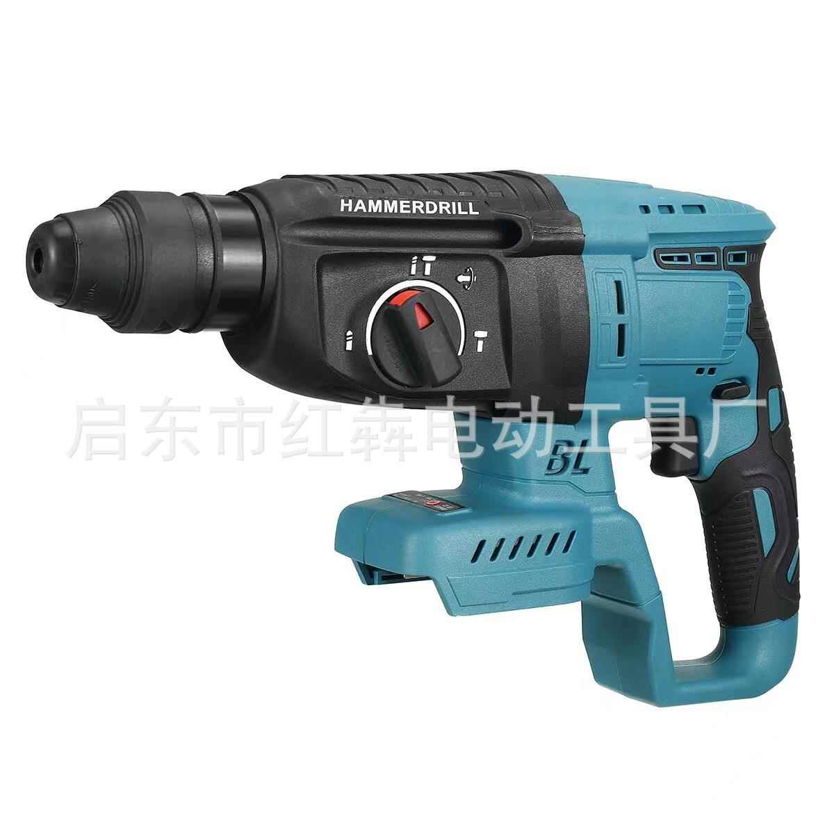 外贸重锂电工无刷钻型电锤电镐两用大功VOR率混凝土石冲击电动具