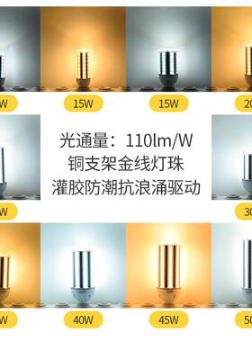 一线光电led灯泡e40e27螺口家用led超亮节能泡庭院路灯玉米灯泡