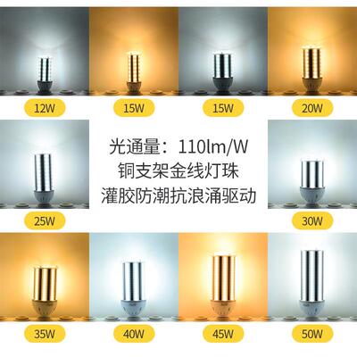一线光电led灯泡e40e27螺口家用led超亮节能泡庭院路灯玉米灯泡