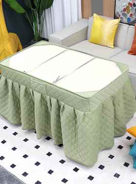 新款罩灰色长方形取暖桌烤火罩面加绒双加厚茶几电炉桌家用F7686M