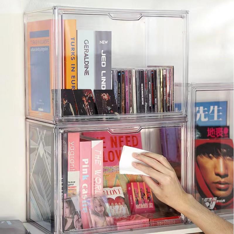 透明专辑收纳盒防尘亚克力蓝光碟dvd储存箱收藏磁带cd唱片展示架