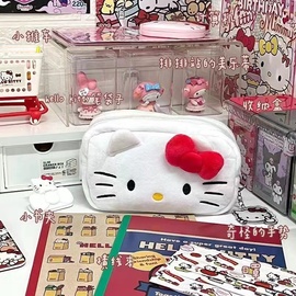 日系凯蒂猫卡通hellokitty大容量，毛茸茸铅笔盒简约可爱学生女笔袋