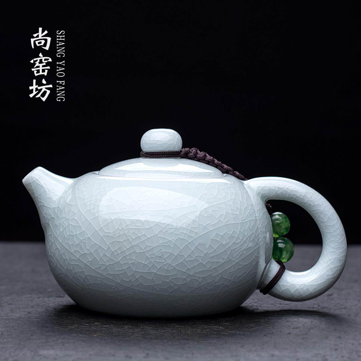家用汝窑茶壶单壶陶瓷西施壶复古小泡茶壶一人用茶壶2026新款茶壶
