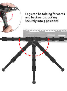 Mlok脚架黑色 铝合金材质M-LOK高端品质 V9脚架 分体脚架