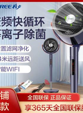格.力空气循环扇除菌过滤变频遥控电风扇FXDZ-2305Bg5等离子WiFi