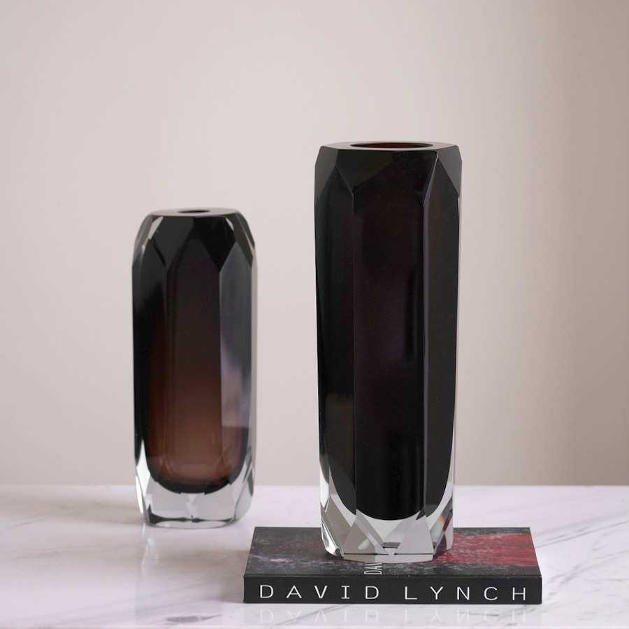 桌面简花深色器奢水晶玻璃渐变酒店创意玄关花瓶摆件极样板间轻,家居饰品,花瓶,淘宝优惠券,粉丝福利购,淘宝优惠卷