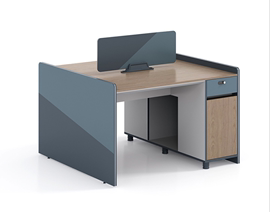 职员四人位办公桌办公室，桌椅组合屏风工作位单双，246人卡座电脑桌