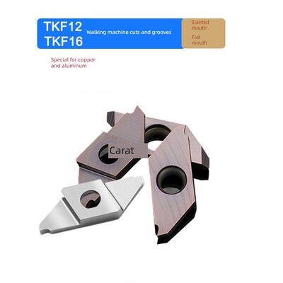 走心机切槽切断刀片TKF12R/16R/L平斜口排刀机刀粒割槽铜铝专用