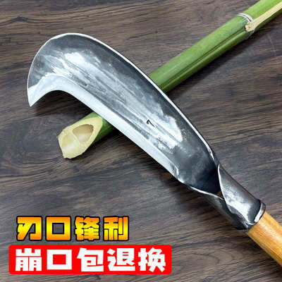手工锻打砍柴刀家用劈柴刀农用砍竹子砍树专用高硬度弯刀加重柴刀