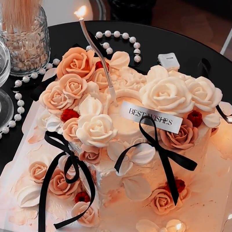 佳妍同款38女神节蛋糕装饰玫瑰花翻糖巧克力硅胶模花瓣模具丝带