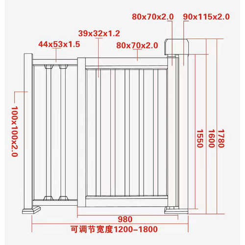 铝合金门南京小门单开小门门庭小区铝艺院子花园院栅栏门别墅侧门