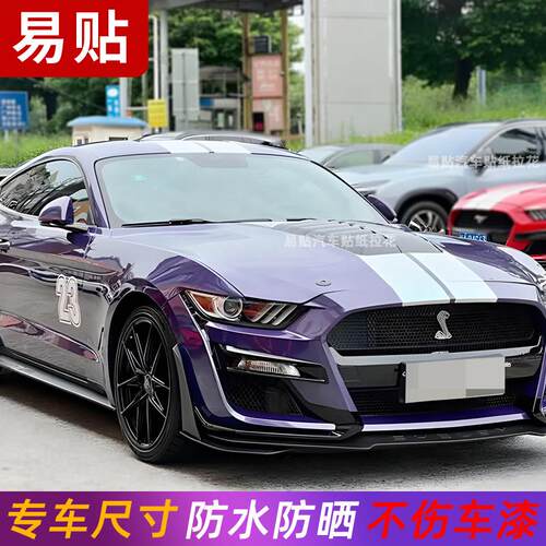 适用于 于Ford车贴拉花MUSTANG改装贴纸侧裙平行线 线GT500车身贴