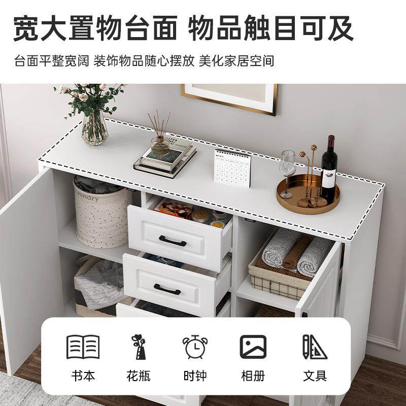 厨现收纳件柜多功能餐边柜代简约多MMI层靠墙客厅储物柜带门房一