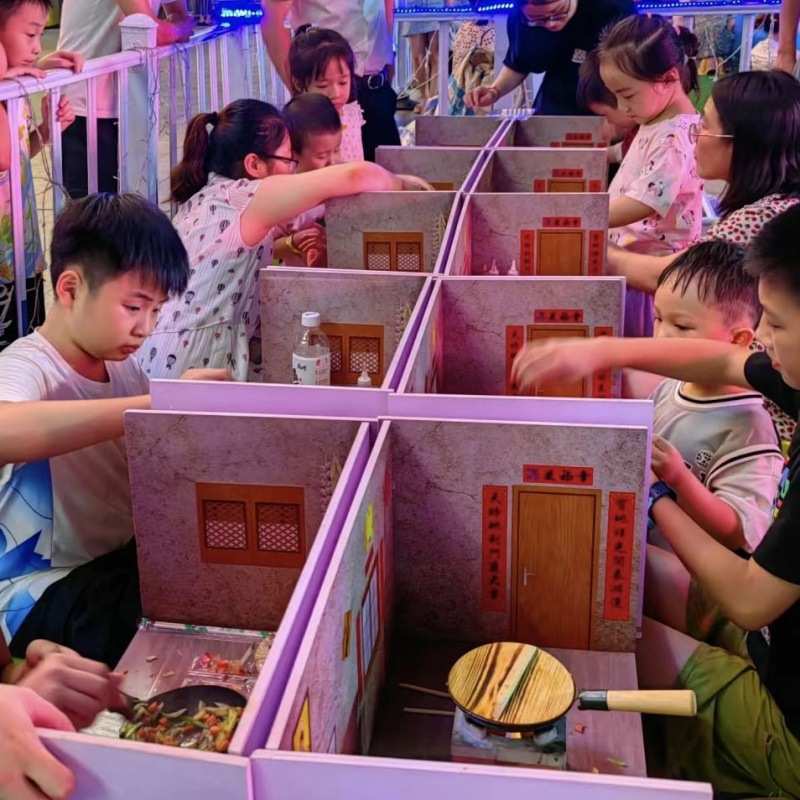 网红地摊迷你小厨房儿童做饭可吃全套摆地摊小本生意儿童做饭整套