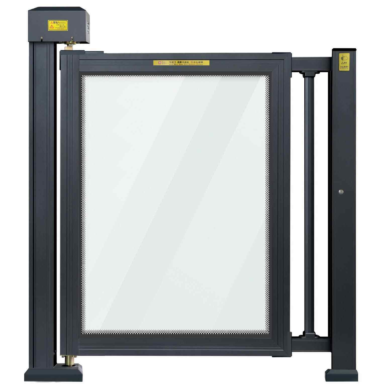 铝合金小门广告门庭院栅栏门小区刷卡人脸识别人行通道门禁开门机