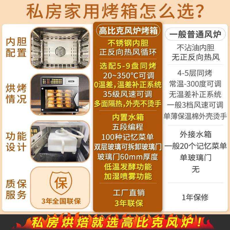 UKOEO高比克T60烤箱大容量烘焙蛋糕大型商用炒货机家用风炉电烤箱