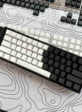 wooting黑白双拼侧刻透光透明爱心键帽磁轴OEM客制化mad60/Ace68A
