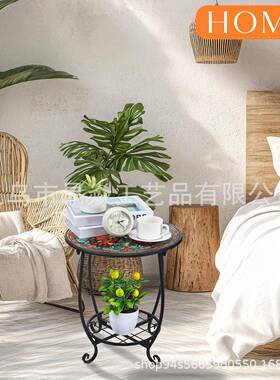 欧式小创意小鸟蝴蝶园圆形置1物架铁外艺花架室内阳台花花盆架桌