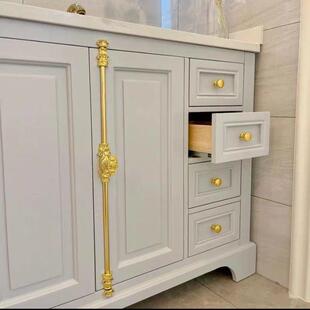 法式欧式美式浴室柜天地锁柜门橱柜衣柜长杆拉手门把手家具