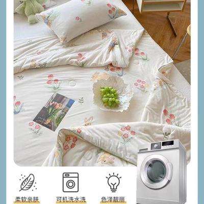 A针棉通夏类凉被卡儿童被子柔软大豆AL71709纤维春秋织冬被加厚保