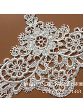 经典水溶刺绣蕾丝花边 本白色 头纱婚纱用蕾丝花边辅料 12cm宽