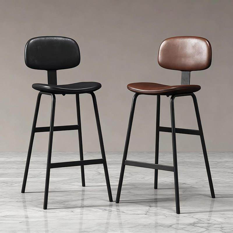 工业风软包靠背高脚凳家用吧台凳酒吧椅铁艺吧台椅简约现代高椅子,商业/办公家具,酒吧椅,淘宝优惠券,粉丝福利购,淘宝优惠卷