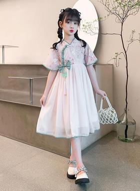 NEXT GJLG 女童连衣裙2025夏季新款古风超仙中国风汉服裙子公主裙