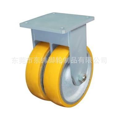 生产超重型聚氨酯PU双排脚轮万向/定向/带刹车轮 承重2~20吨