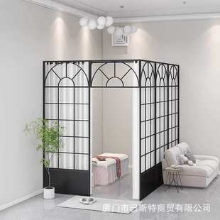 铁艺房间分隔美容院隔间美甲店装 饰屏风隔断墙养生馆简易遮挡