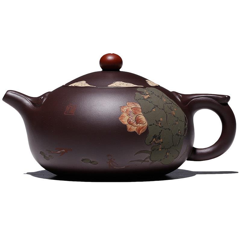 砂壶宜全手工名家紫兴泥西施悟纯道茶具泡茶壶套15101501紫装