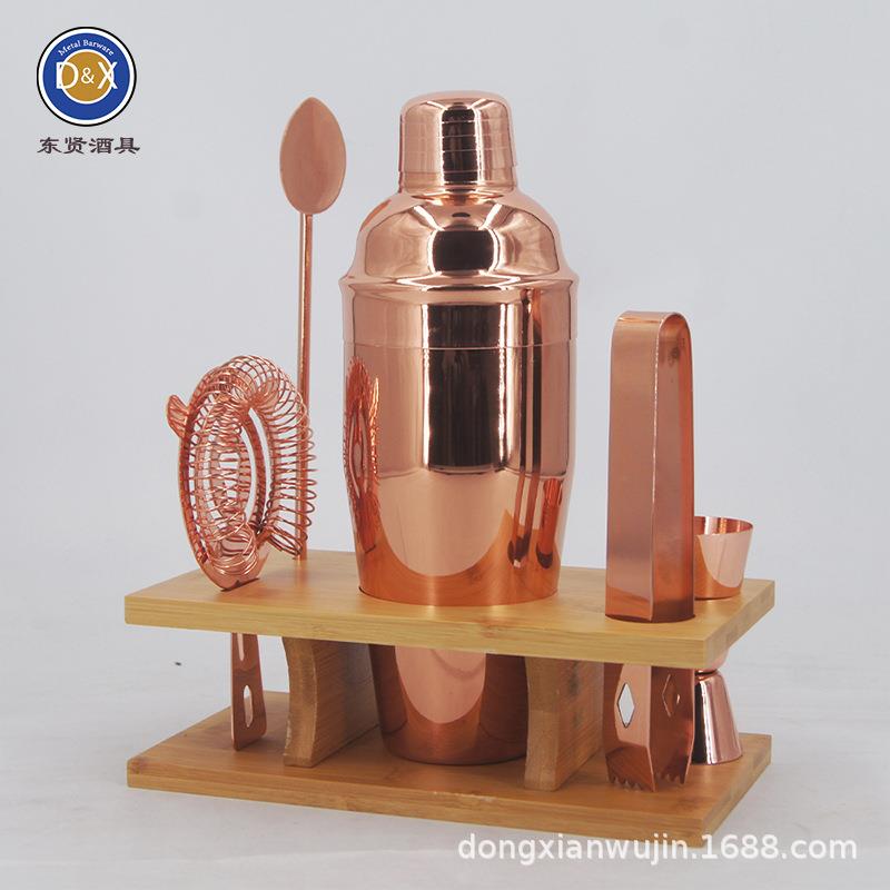 不锈钢调酒器套装鸡尾酒雪克杯暴打柠檬茶调酒师专用工具全套组合
