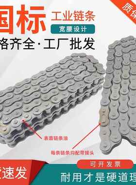 国标加厚工业输送传动链08B10A12A16A4分5分6分1寸20A24A单排双排