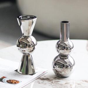 现轻奢几何葫芦花器摆件样板间酒店家居客厅茶几水晶装饰工艺品