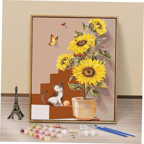 DIY Coloring By Numbers Painting Canvas Paints Art Oil Paint