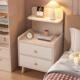 奶油风床头柜AL999 0简代约现床柜边柜卧室子小型床头储物简易免