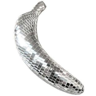Banana Sparkling Statue Mirrored Ornament Reflective Discos