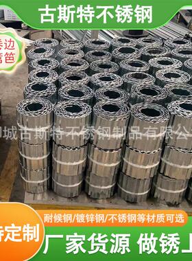 户外花园耐候钢卷边篱笆围栏 庭院装饰菜园围栏波纹卷篱笆