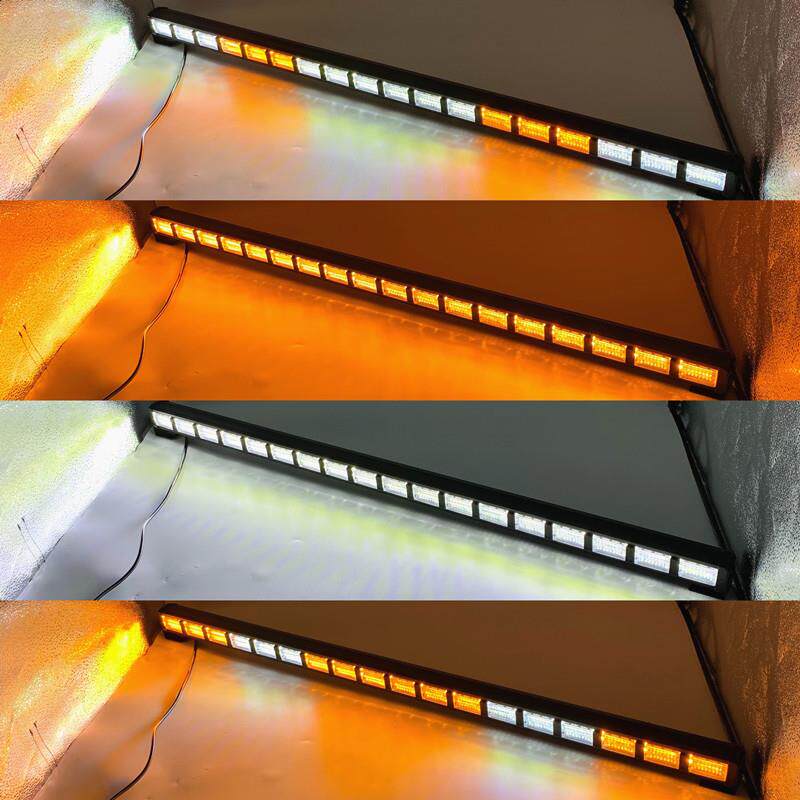 18灯汽车前后爆闪长条杠灯LED流光灯新款冷光线幻彩流光灯12-24V
