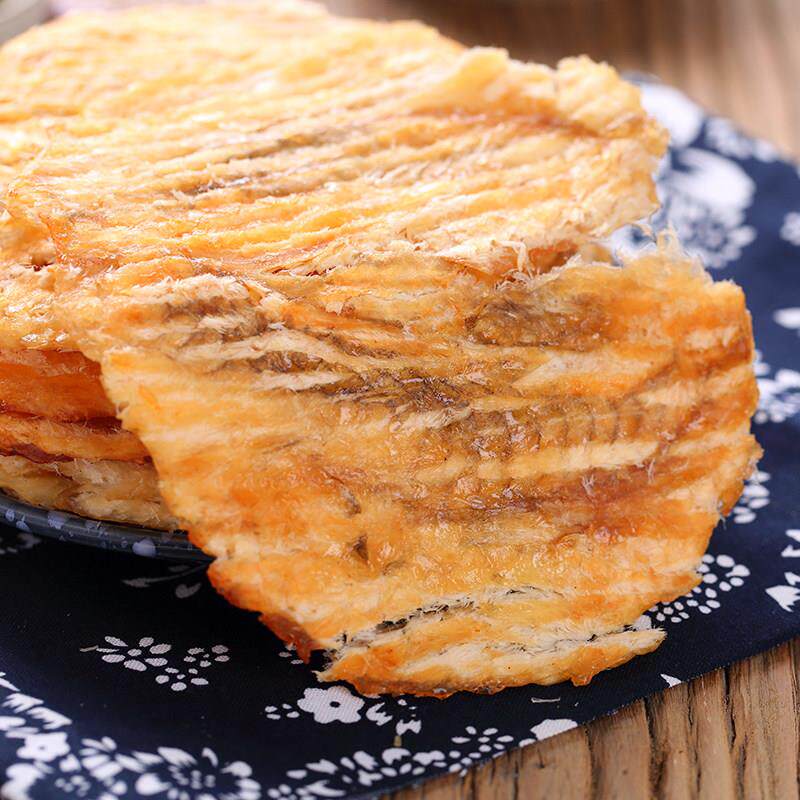 .舟山特产香烤马面鱼片干500g剥皮鱼片王即食海鲜零食熟鱼片无淀